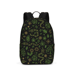 Tropical Jungle Snakes Leaves Large Backpack