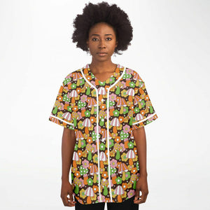 Hippie Mushroom Cottagecore Baseball Jersey