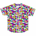 Trippy Colorful Pills EDM Baseball Jersey