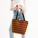 70s Retro Vibe Canvas Zip Tote