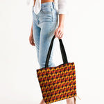 70s Retro Vibe Canvas Zip Tote