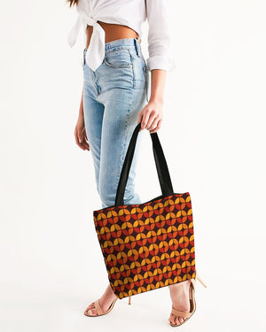 70s Retro Vibe Canvas Zip Tote