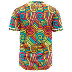 Groovy Pastel Hippie Baseball Jersey