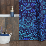 Blue Psychedelic Trance Shower Curtain