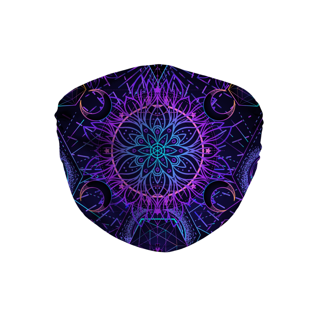 Sacred Geometry Mandala Lotus Face Mask
