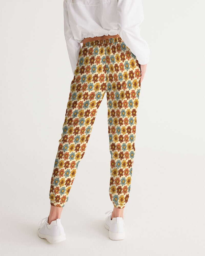 Retro Colorful Smiling Flowers Women's Track Pants