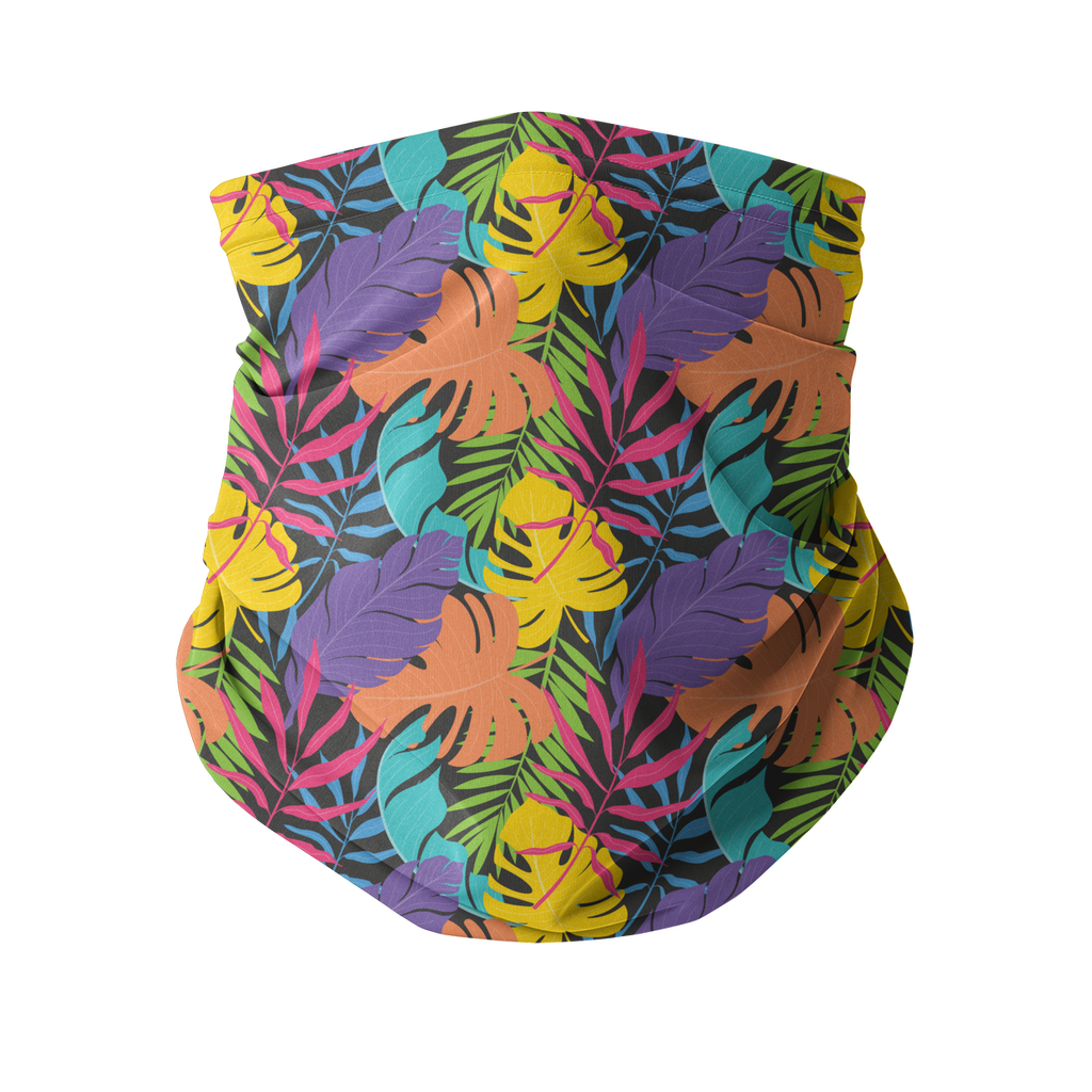 Colorful Exotic Plants Neck Gaiter