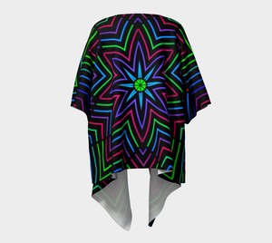 Disco Kaleidoscope Draped Kimono - Festival Fashion Robe - Mind Gone