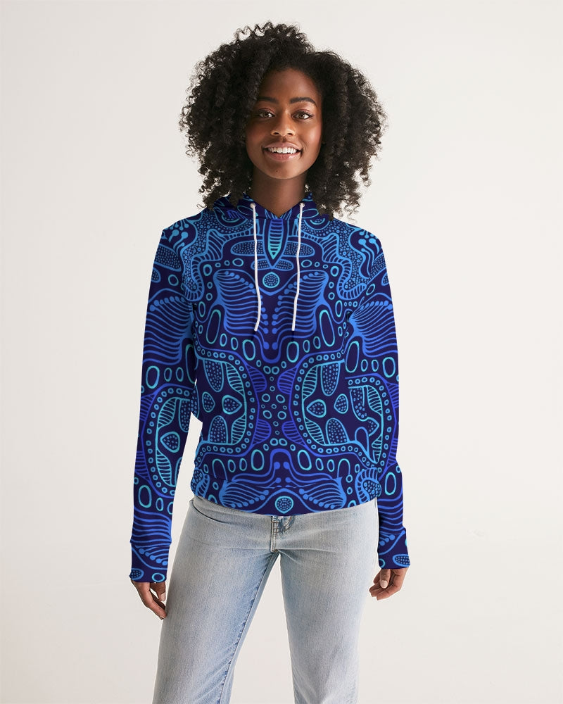 Blue Psychedelic Trance Women's Hoodie