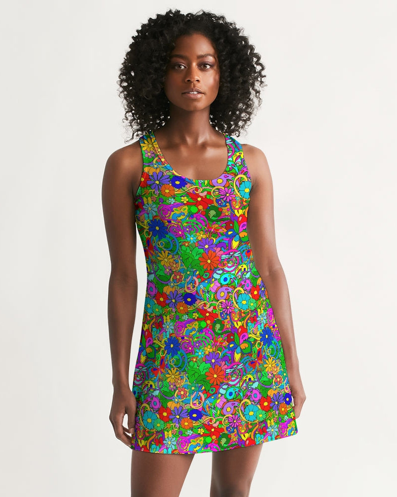 Flower Power Hippie Women's Racerback Dress