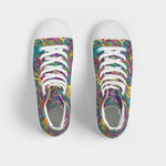 Hippie Rainbow Art Women's Hightop Canvas Shoes