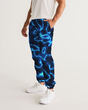 Electric Blue Lightning Men's Track Pants