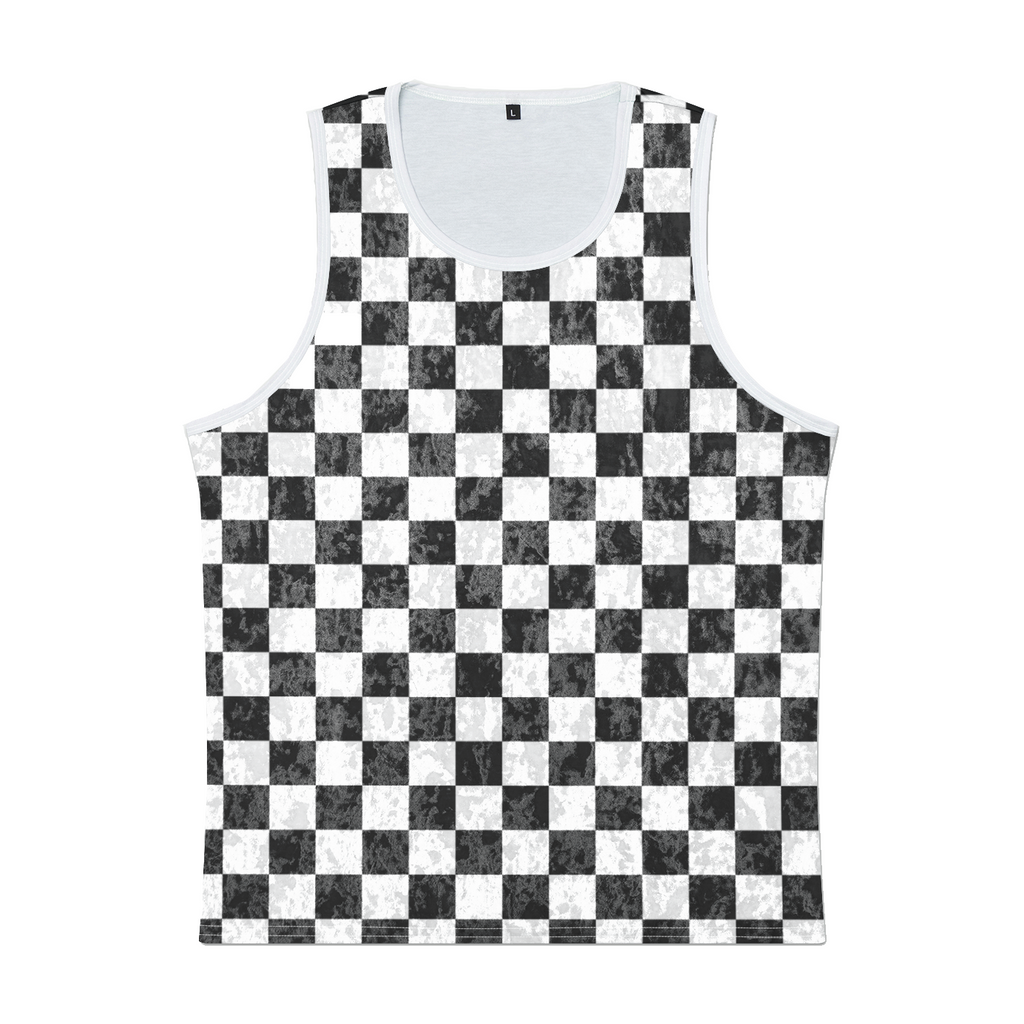 Checkered Rave Men's Velvet Tank Top