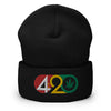 420 Cuffed Beanie Embroidered Stoner Gift