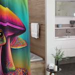 Cute Mushroom Frogcore Shower Curtain