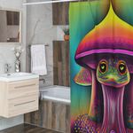 Cute Mushroom Frogcore Shower Curtain