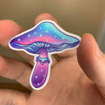 Cute Purple Mushroom Stickers