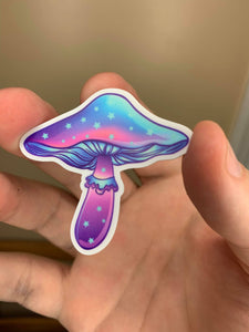 Cute Purple Mushroom Stickers