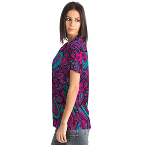 Purple Fantasy Unisex Crew T-Shirt - Psychedelic Abstract Print - Mind Gone