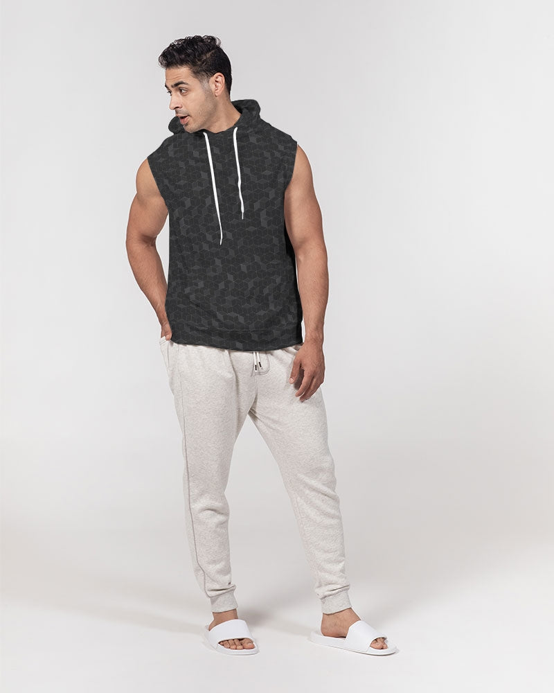 Dark Geometric Visions Men's Premium Heavyweight Sleeveless Hoodie