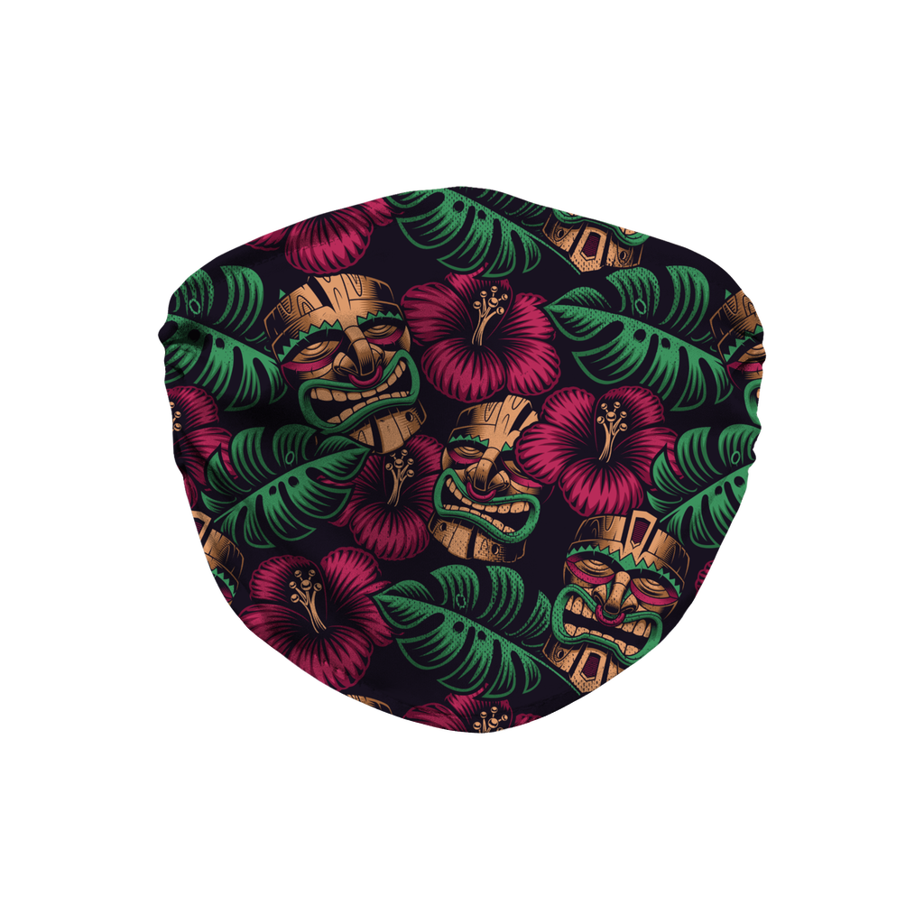 Tiki Floral Polynesian Face Mask