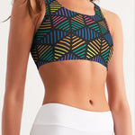 Geometric Hexa Vibes Women's Seamless Sports Bra