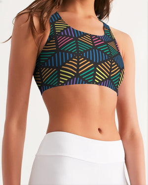 Geometric Hexa Vibes Women's Seamless Sports Bra