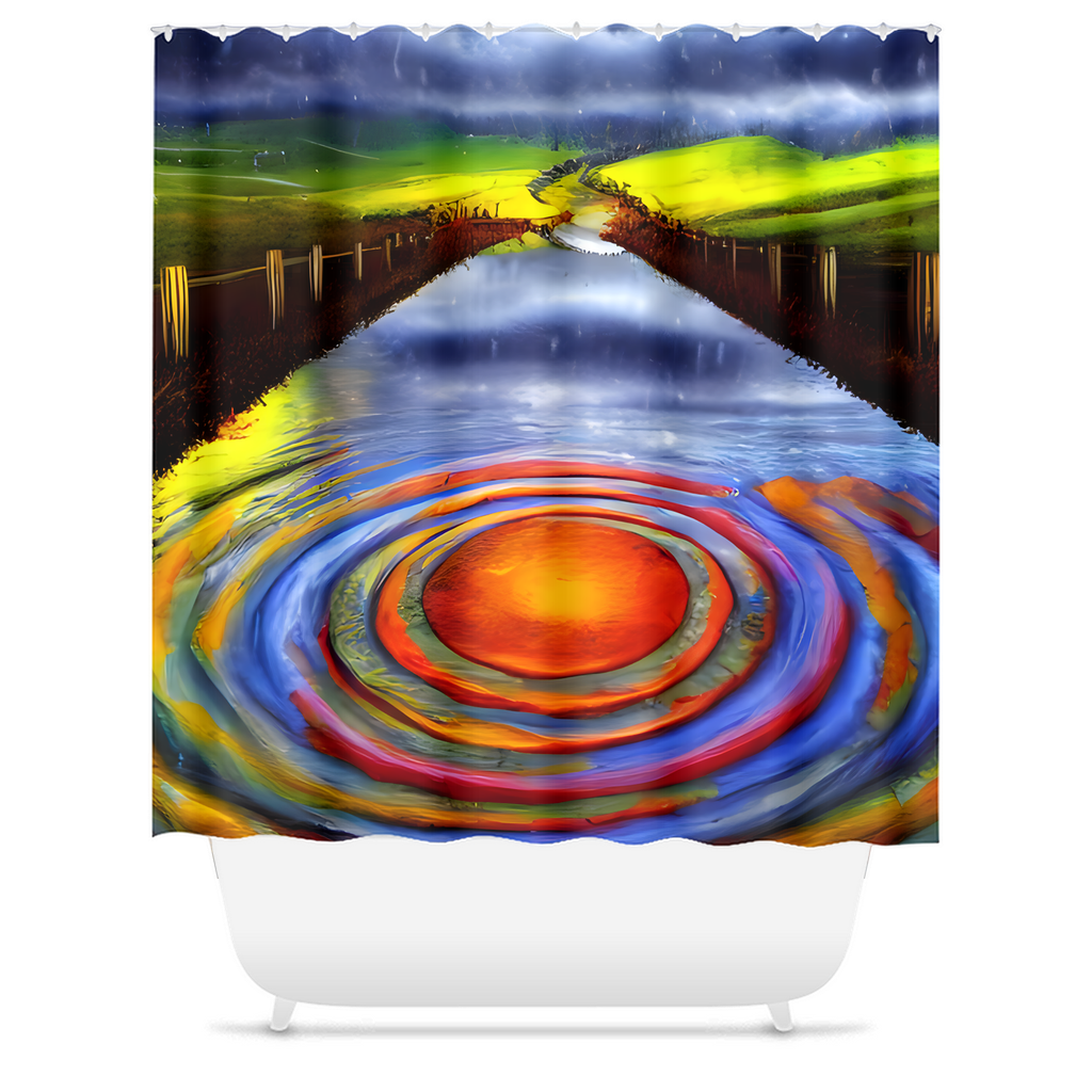 Fantasy Spiral Utopia Shower Curtain