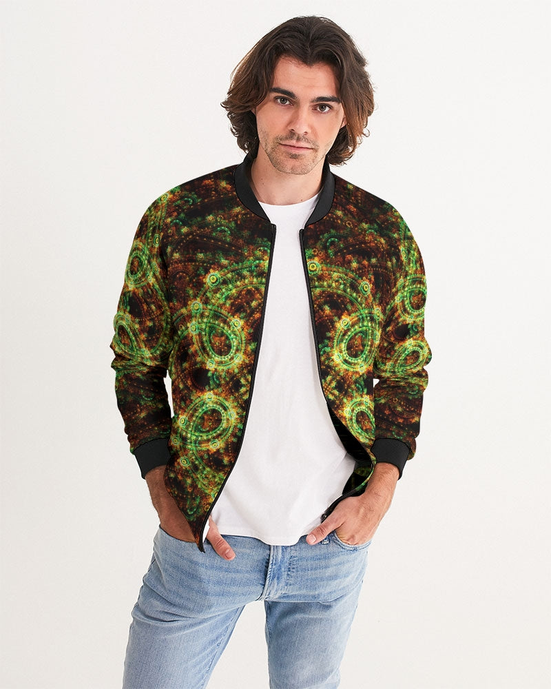 Psychedelic Fractal Mandala Men's Bomber Jacket