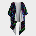 Disco Kaleidoscope Draped Kimono - Festival Fashion Robe - Mind Gone