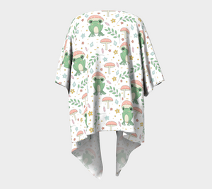 Boho Mushroom Froggy Draped Kimono