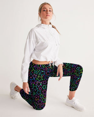 Bright Neon Stars Women's Track Pants