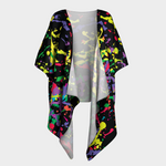 Paint Splatter Draped Kimono Robe