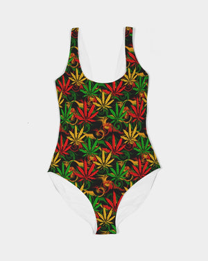 Rasta Ganja Women's One-Piece Swimsuit