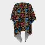 Drippy Smiley Faces Rave Kimono