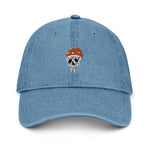 Dripping Melted Skull Denim Hat