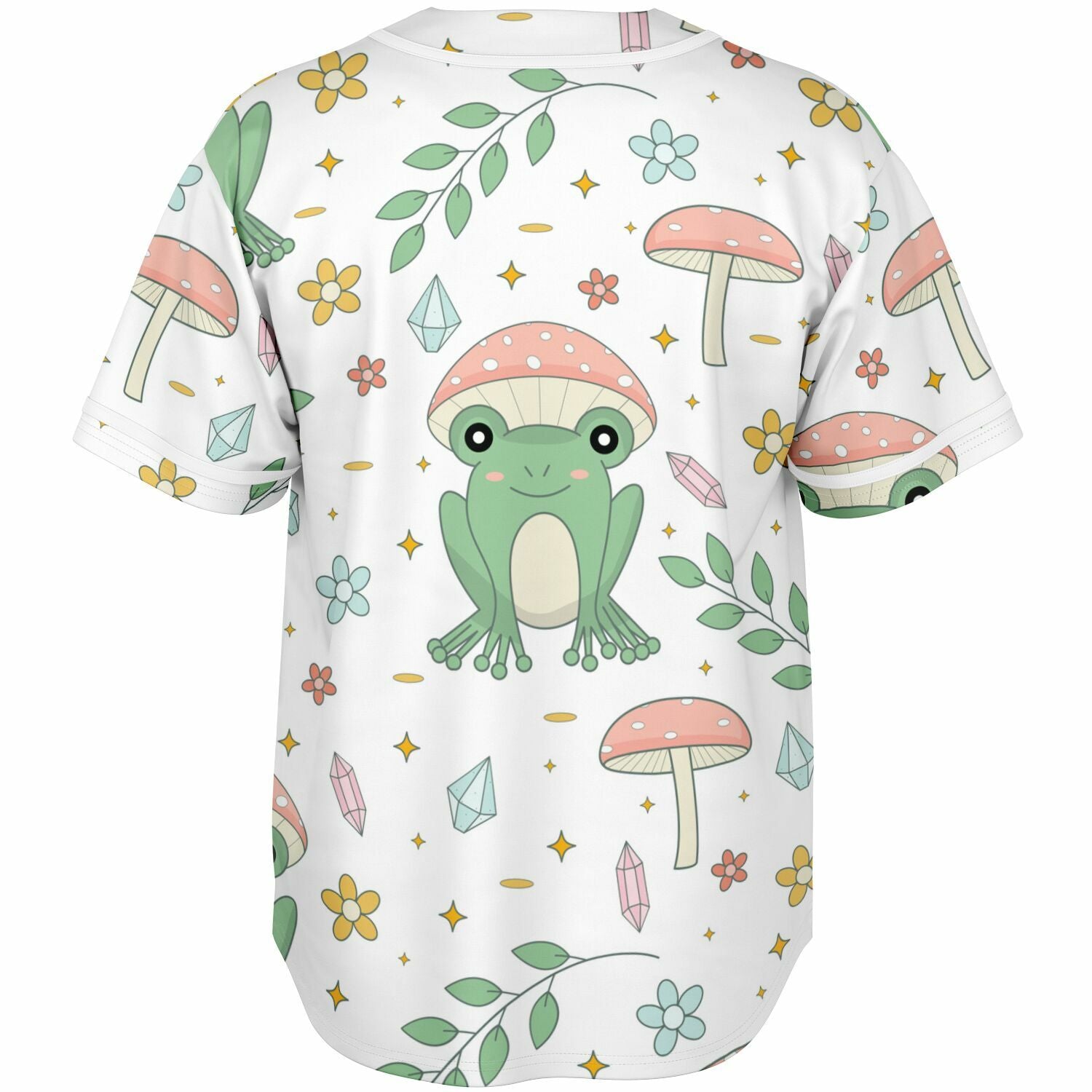 Boho Mushroom Froggy Baseball Jersey