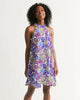 Artsy Colorful Flowers Women's Halter Dress