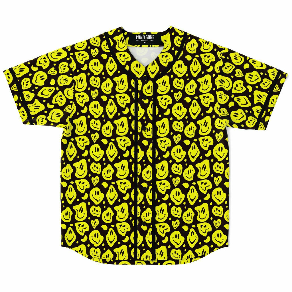 Drippy Melting Smiley Face EDM Jersey