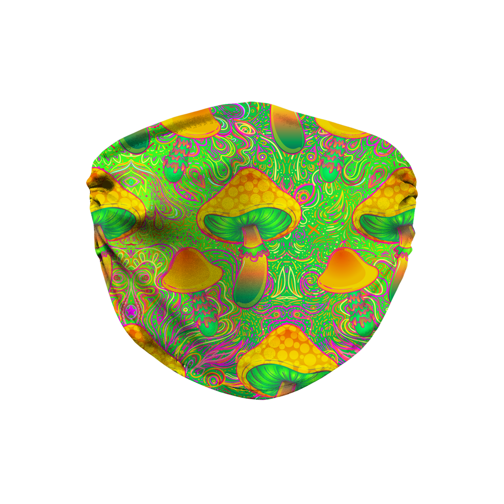 Trippy Psychedelic Mushrooms Face Mask - Mind Gone