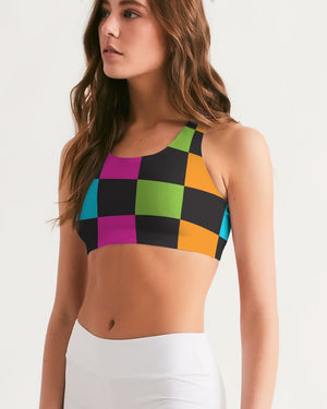 80s Retro Pop Women's Seamless Sports Bra