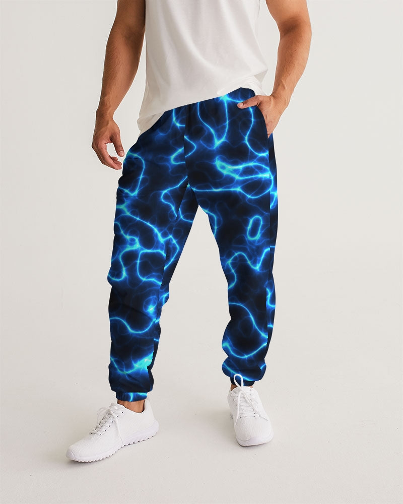 Electric Blue Lightning Men's Track Pants