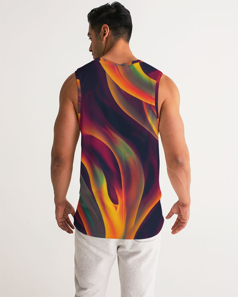 Trippy Fire Flow Men's Sports Tank