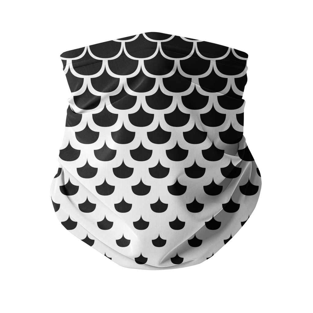 Black And White Scales Neck Gaiter