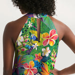 Tropical Floral Women's Halter Dress