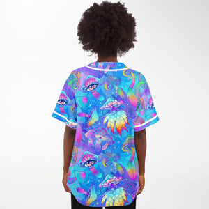 Blue Psychedelic Mushrooms Rave Jersey