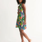 Tropical Floral Women's Halter Dress