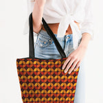 70s Retro Vibe Canvas Zip Tote