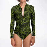 Cannabis Weed Full Sleeve Bodysuit