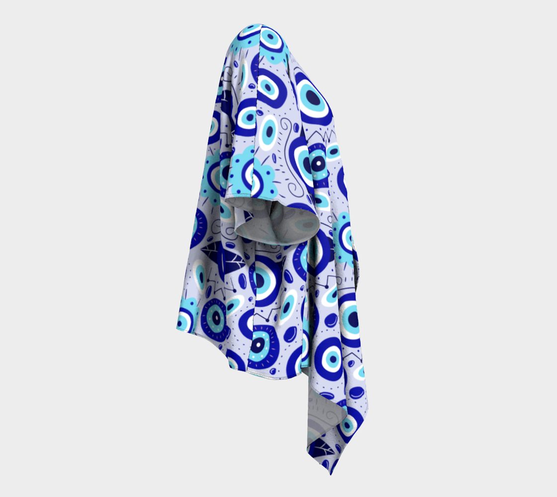 Lucky Evil Eye Draped Kimono